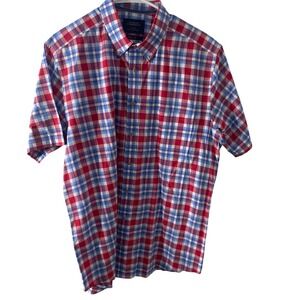 Charles Tyrwhitt Weekend Mens Plaid Short Sleeve Button‎ Down Shirt